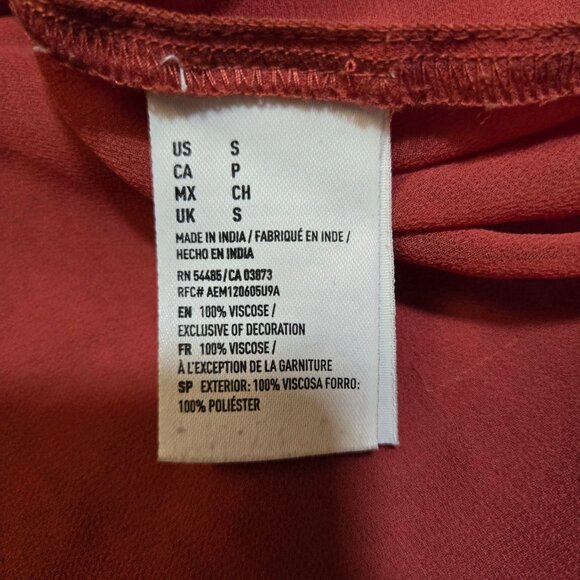 American Eagle Salmon Blue Embroidered Sleeveless Tunic Top Dress Women's Small - Picture 5 of 11